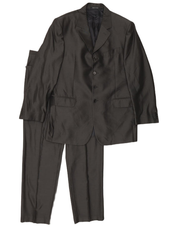 Carlo Pignatelli Traje de 2 piezas con 4 botones para hombre IT 52 XL W34 L30 Acetato gris