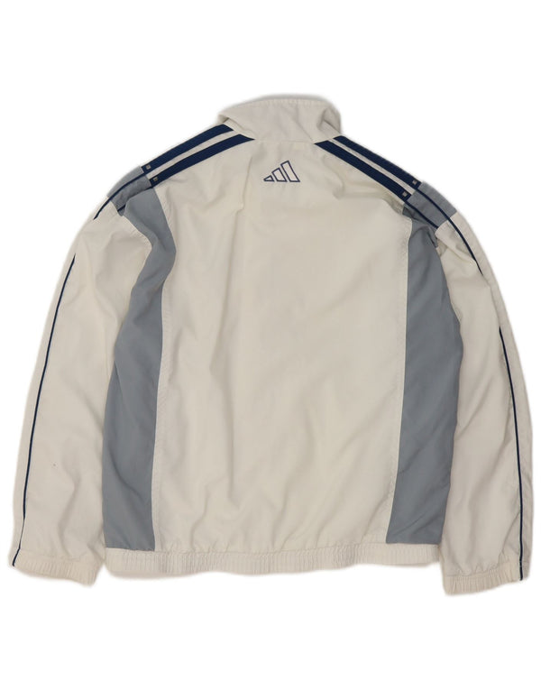 Adidas - Chaqueta de chándal para niño, 11-12 años, color blanco, poliéster