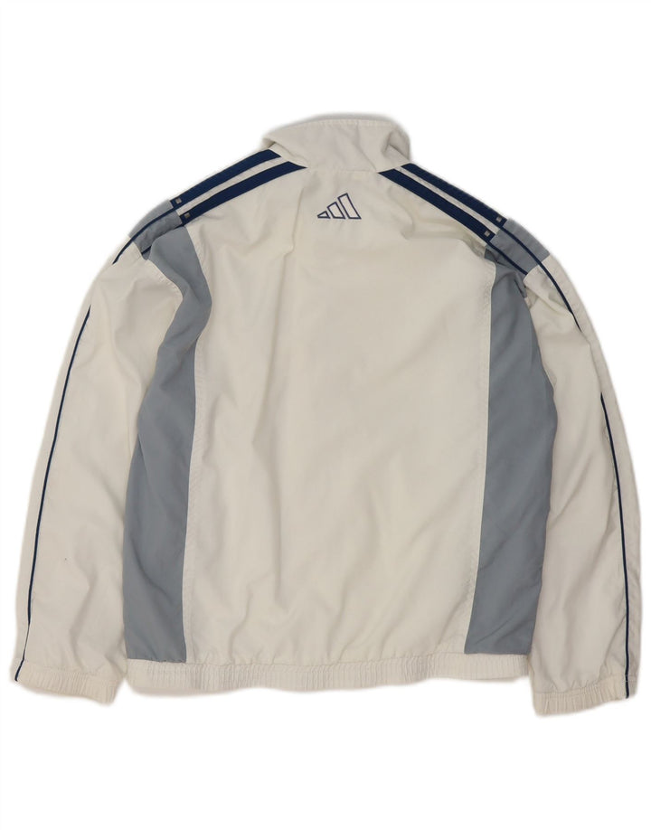 Adidas - Chaqueta de chándal para niño, 11-12 años, color blanco, poliéster