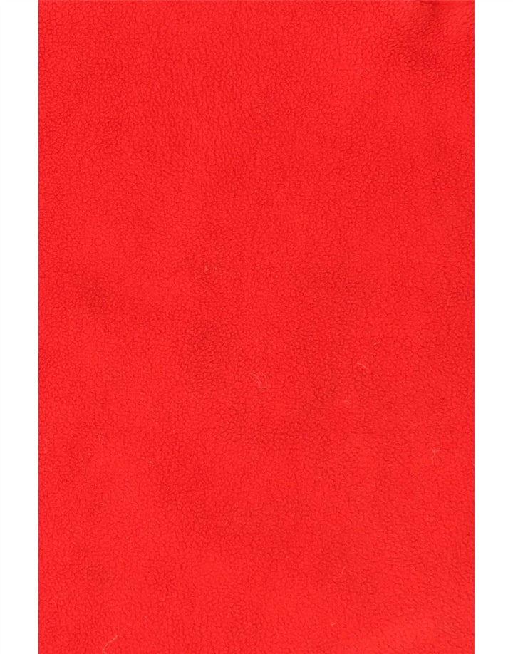 Brugi - Jersey de forro polar con cuello y cremallera para hombre, poliéster rojo grande