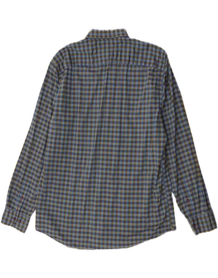 Camisa Tommy Hilfiger Hombre XL Algodón Vichy Azul