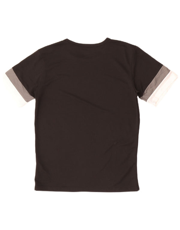 Camiseta Puma Hombre Top Medium Negro Colorblock Poliéster