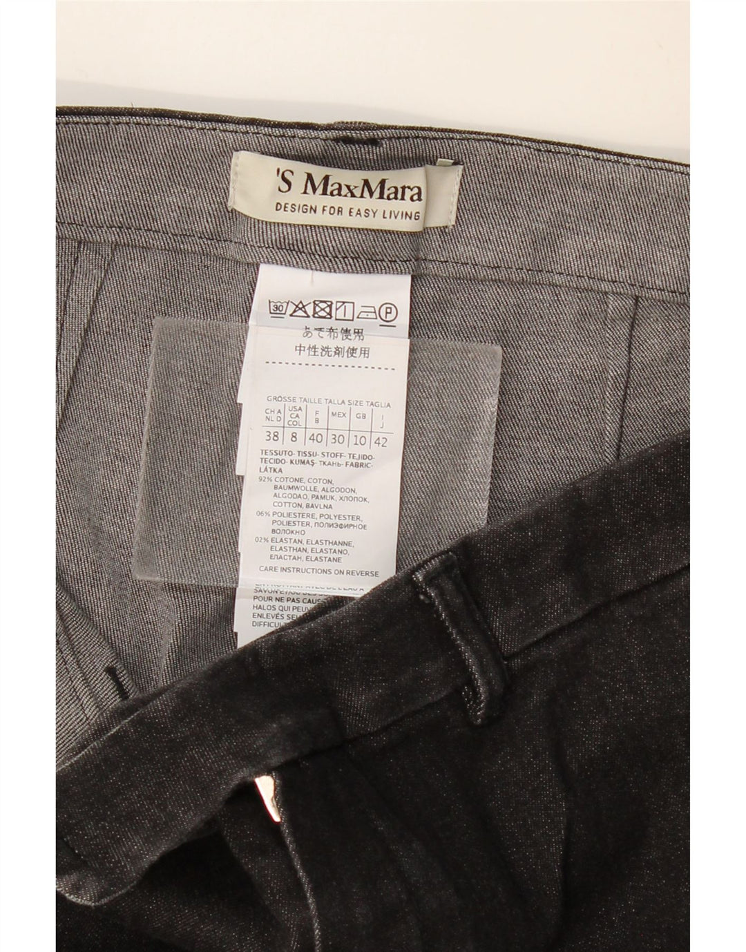 MAX MARA Vaqueros Bootcut para Mujer UK 10 Small W28 L28 Algodón Gris