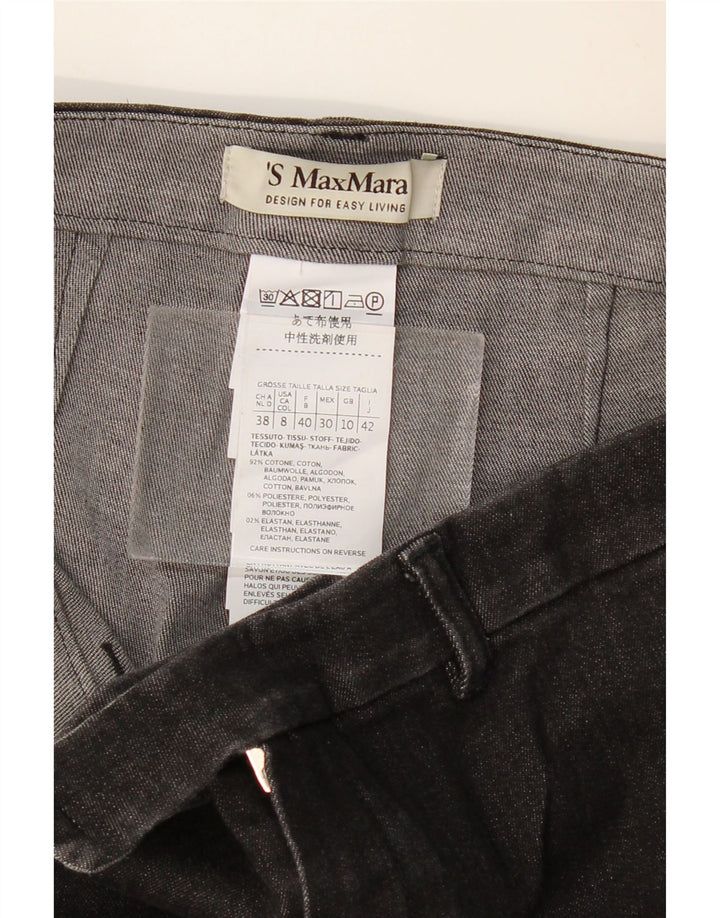 MAX MARA Vaqueros Bootcut para Mujer UK 10 Small W28 L28 Algodón Gris