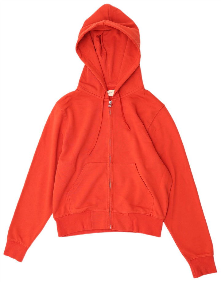 Zara Hombre Zip Sudadera Con Capucha Suéter Pequeño Algodón Rojo