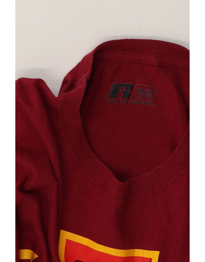 Russell Athletic Camiseta gráfica para hombre Top 2XL Algodón rojo