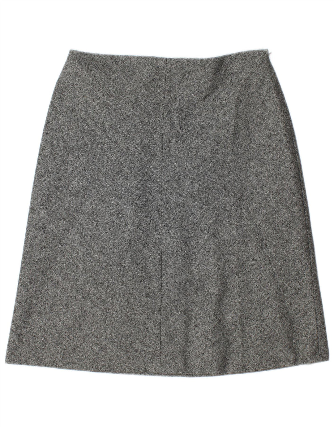 Marks & Spencer Falda acampanada para mujer UK 12 Medium W30 Lana virgen moteada gris