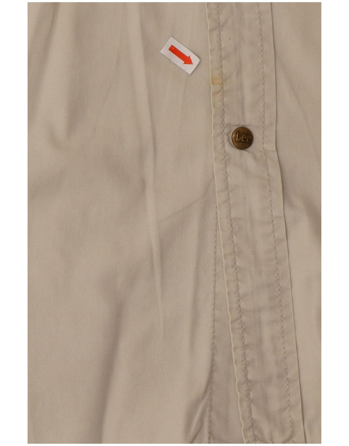 LEE Camisa para hombre grande beige algodón occidental