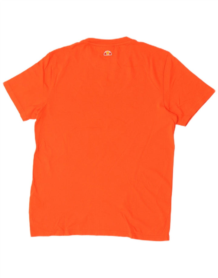 Ellesse - Camiseta gráfica para hombre, talla grande, algodón naranja