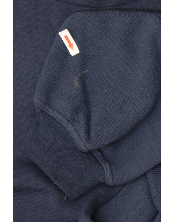 Ellesse Hombre Zip Neck Sudadera Jumper Large Azul Marino Algodón