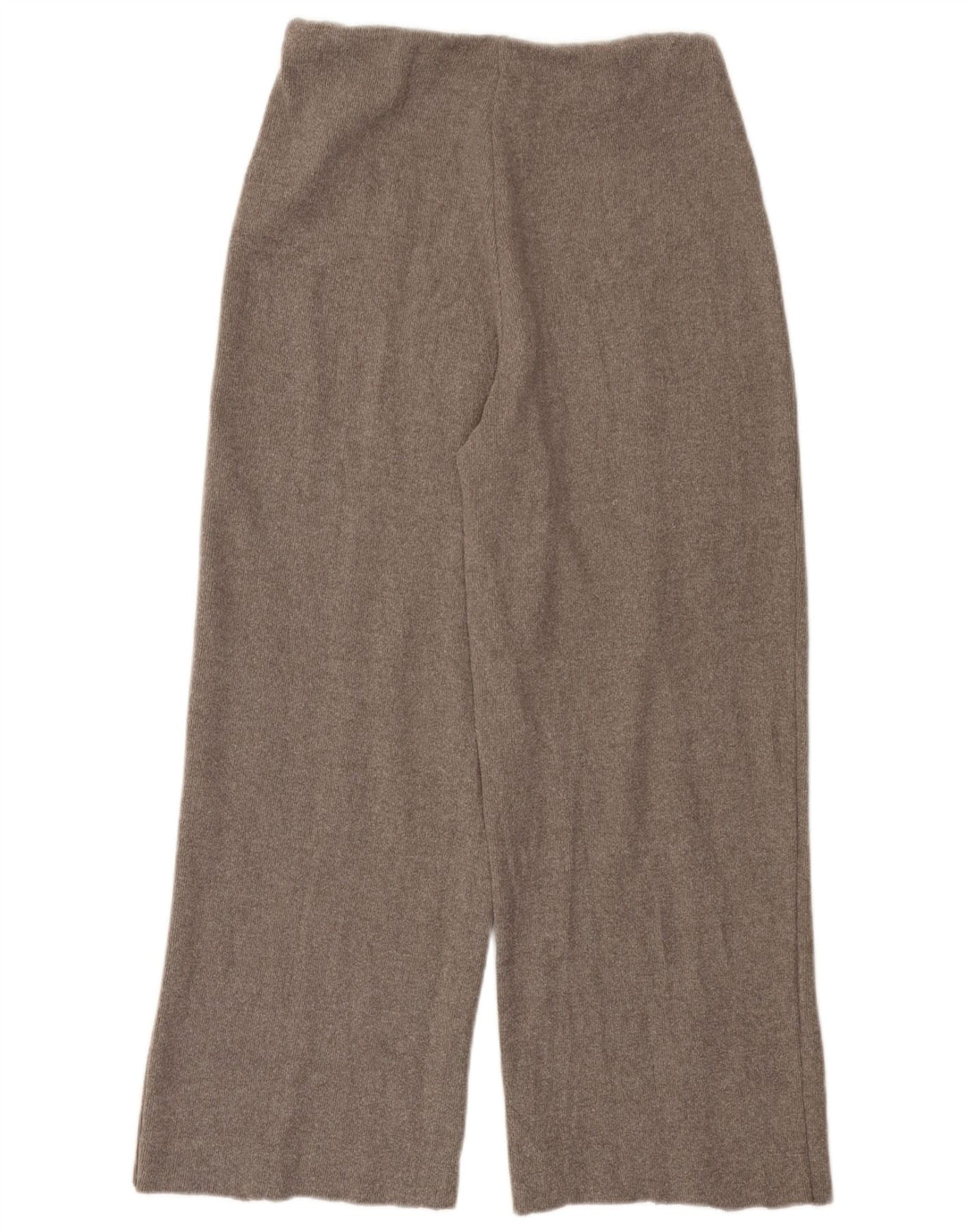 Zara Mujer Pantalones Anchos De Cintura Alta UK 44 Poliéster Gris Medio