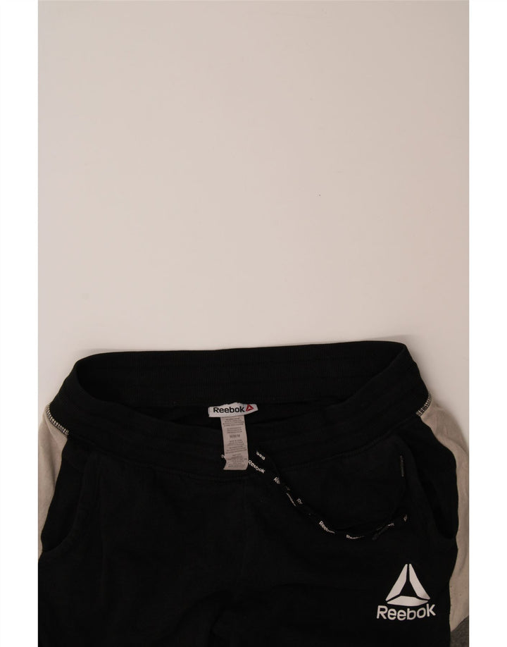 REEBOK Mens Tracksuit Trousers Joggers Medium  Black Colourblock Cotton Vintage Reebok and Second-Hand Reebok from Messina Hembry 