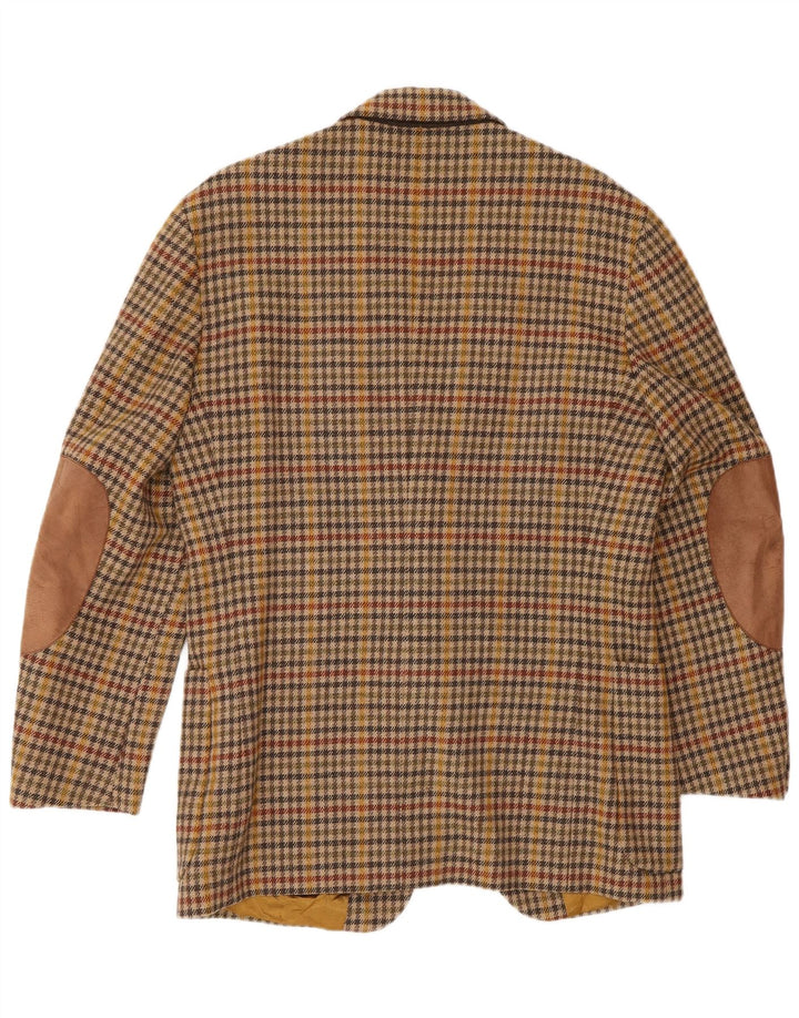 Henry Cottons Chaqueta tipo blazer de 2 botones para hombre IT 48 Pata de gallo marrón medio