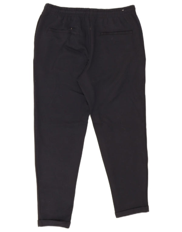 Zara Hombre Pantalón Chándal Crop Medio Azul Marino Poliéster