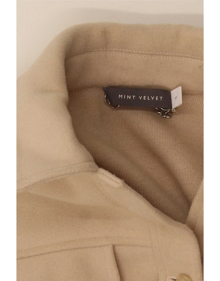 MINT VELVET Chaqueta bomber extragrande para mujer Reino Unido 14 Acrílico beige medio
