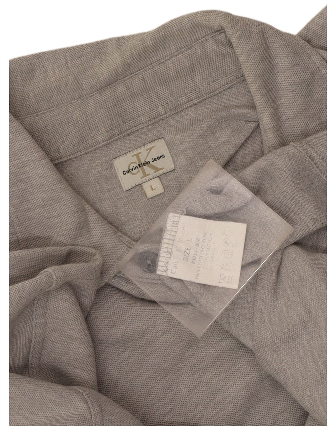 Camisa Calvin Klein Jeans para hombre de algodón moteado gris grande