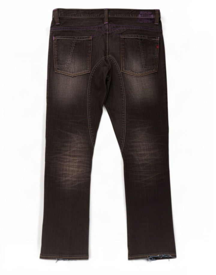 Replay Vaqueros rectos para hombre W38 L34 Negro