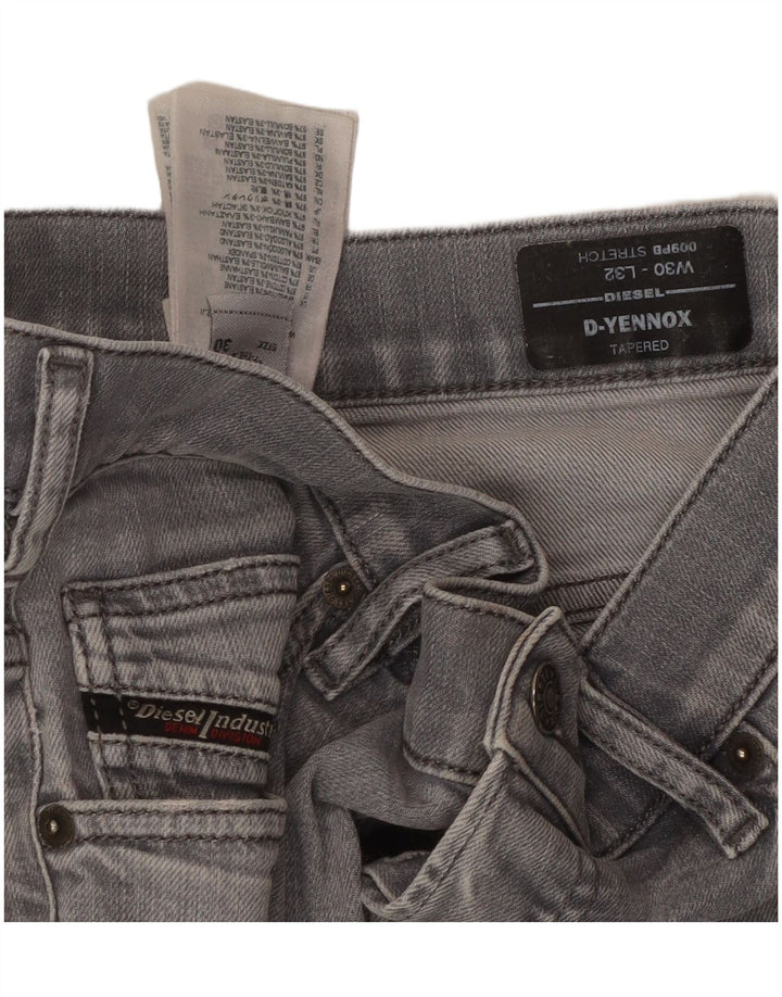 DIESEL Vaqueros cónicos D-Yennox para hombre W30 L32 Algodón gris