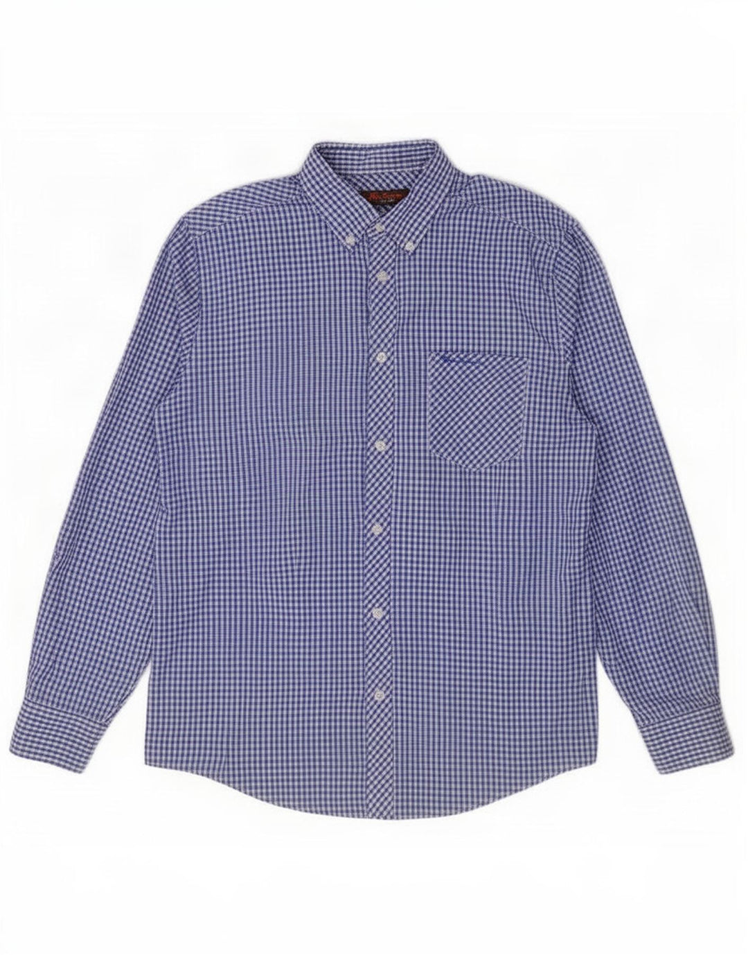 Camisa Ben Sherman Hombre Algodón Vichy Azul Medio