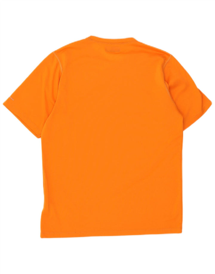 COLUMBIA Mens Omni-Wick T-Shirt Top Small Orange Polyester