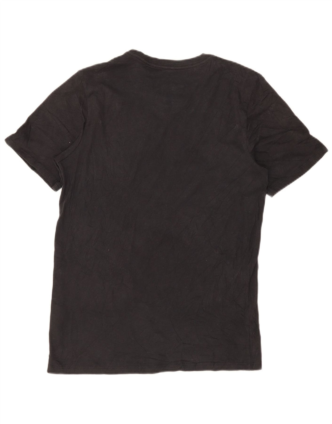 NIKE Camiseta de corte atlético para hombre, talla pequeña, algodón negro