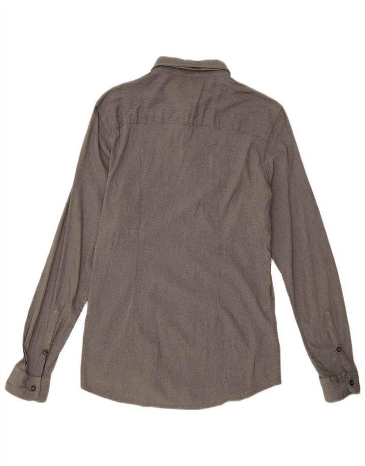 Daniele Alessandrini Camisa Hombre Grande Viscosa Gris