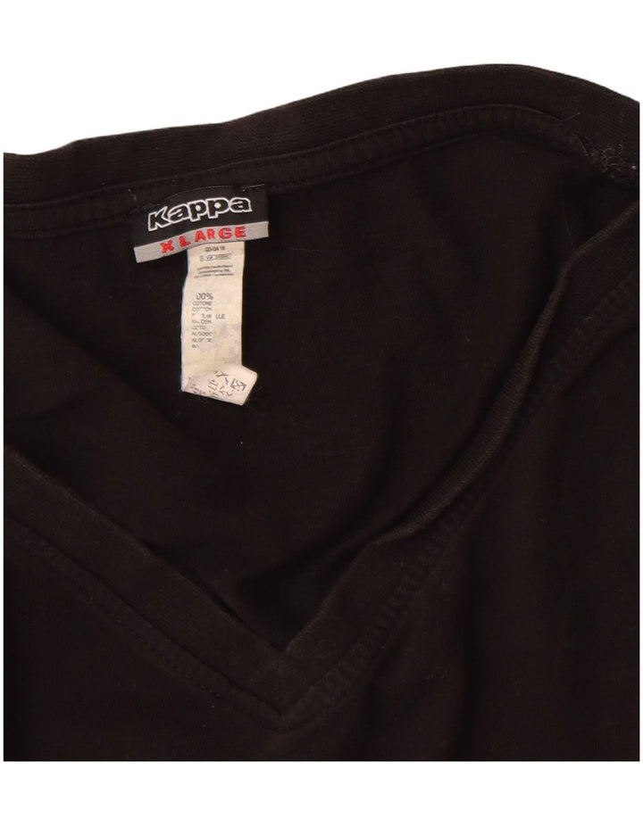 Kappa Camiseta Hombre Top XL Algodón Negro
