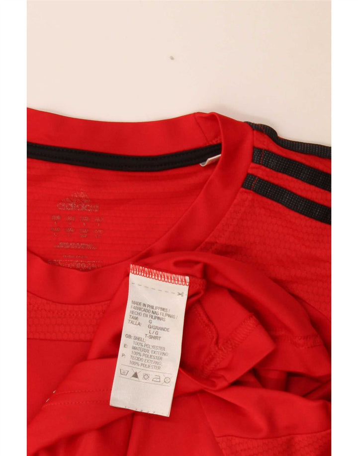Adidas - Camiseta 3D Arc para hombre, talla grande, poliéster rojo