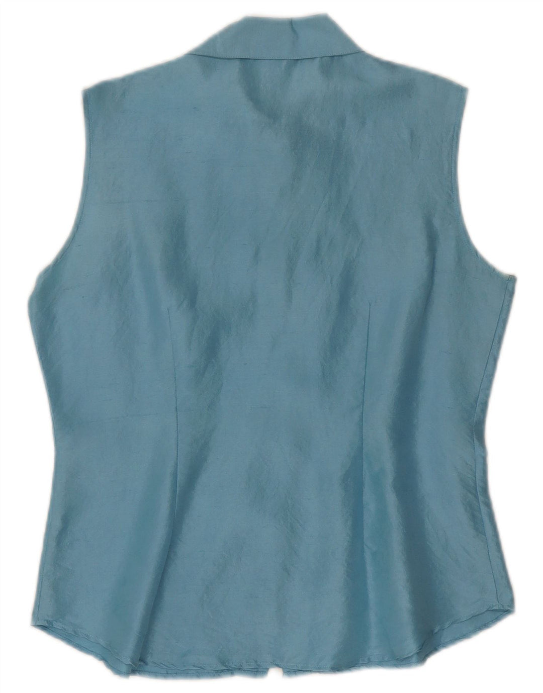 Project Blusa sin mangas para mujer UK 10 Small Blue Silk