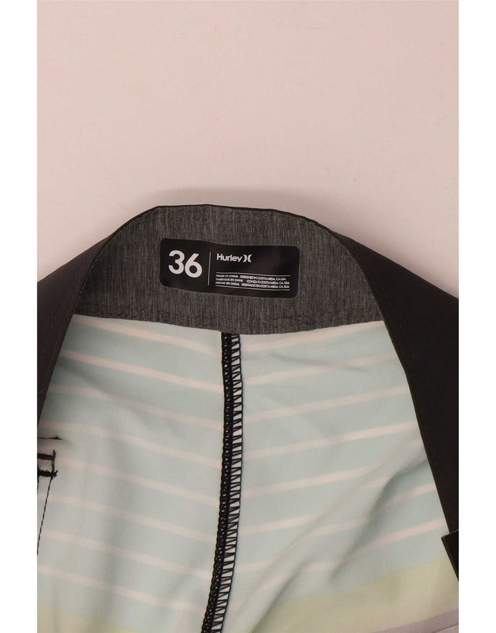 Hurley Hombre Phantom Bañador Shorts Grande Negro Colorblock