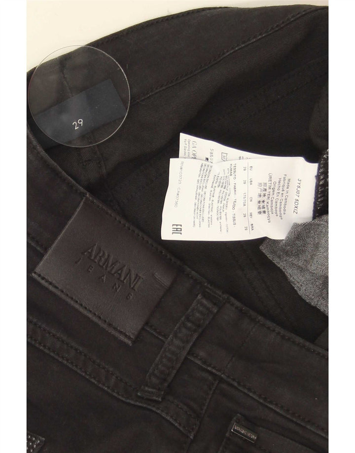 Jeans Armani Mujer Acampanados W29 L35 Algodón Negro