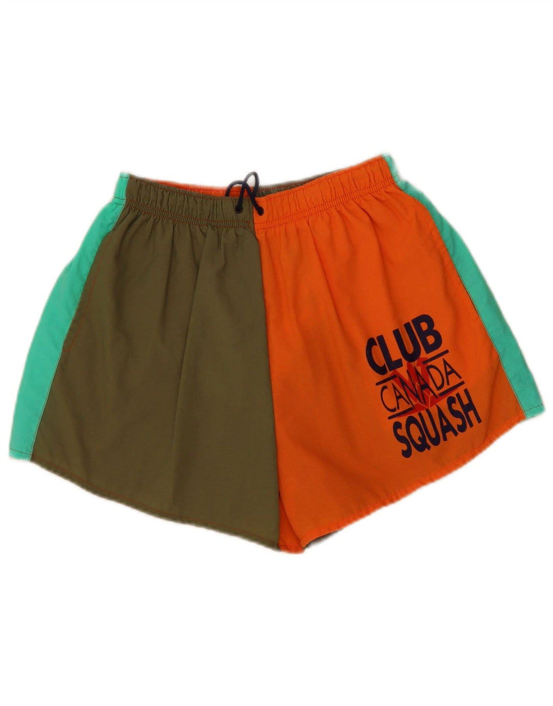 Vintage hombres gráfico deporte pantalones cortos pequeño multicolor bloque de color
