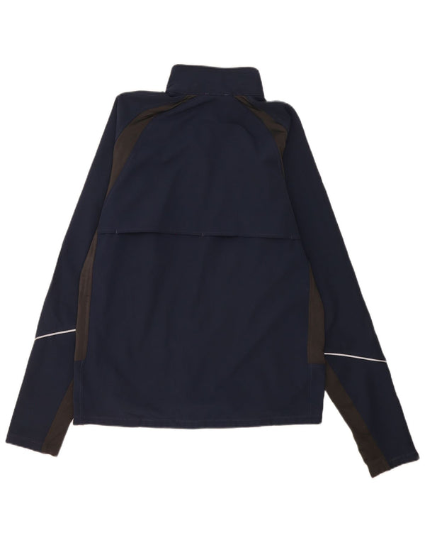 The North Face Chaqueta de chándal para hombre con diseño color block en azul marino mediano