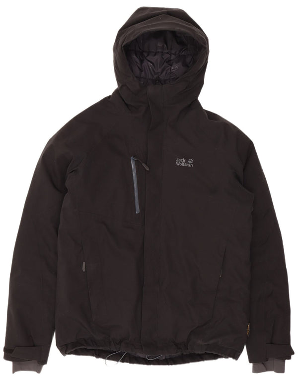 Jack Wolfskin Chaqueta acolchada con capucha para hombre UK 40 Large Poliéster negro