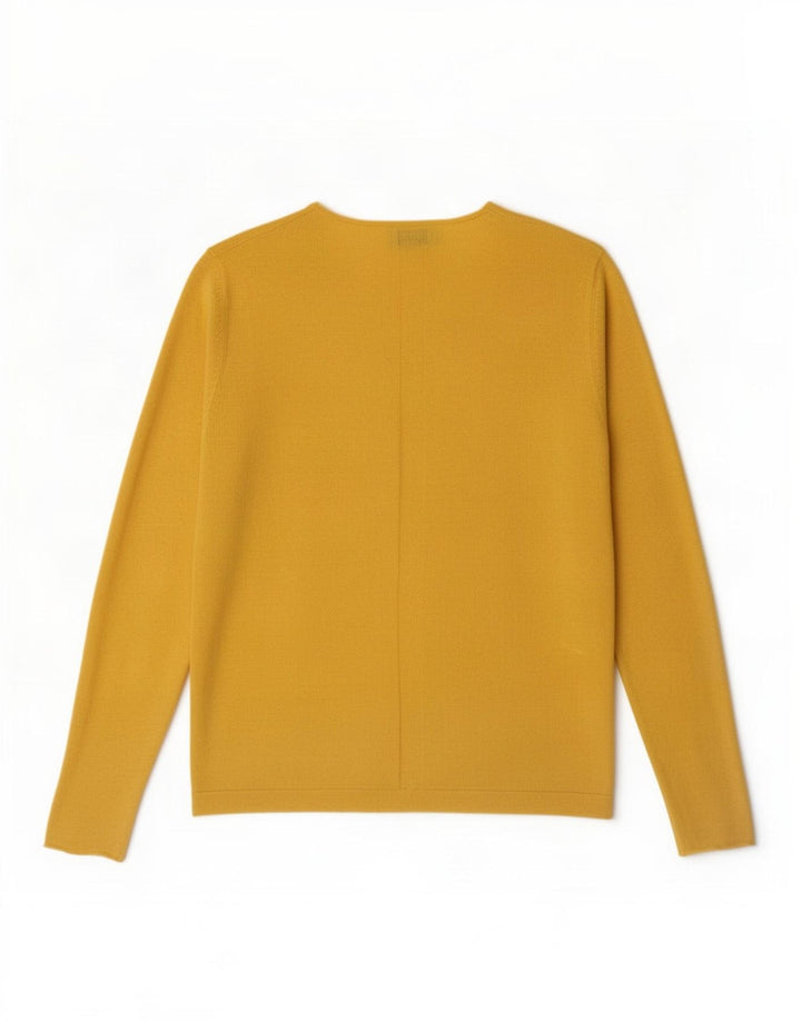 Jigsaw Mujer Top Manga Larga UK 10 Small Amarillo Poliamida