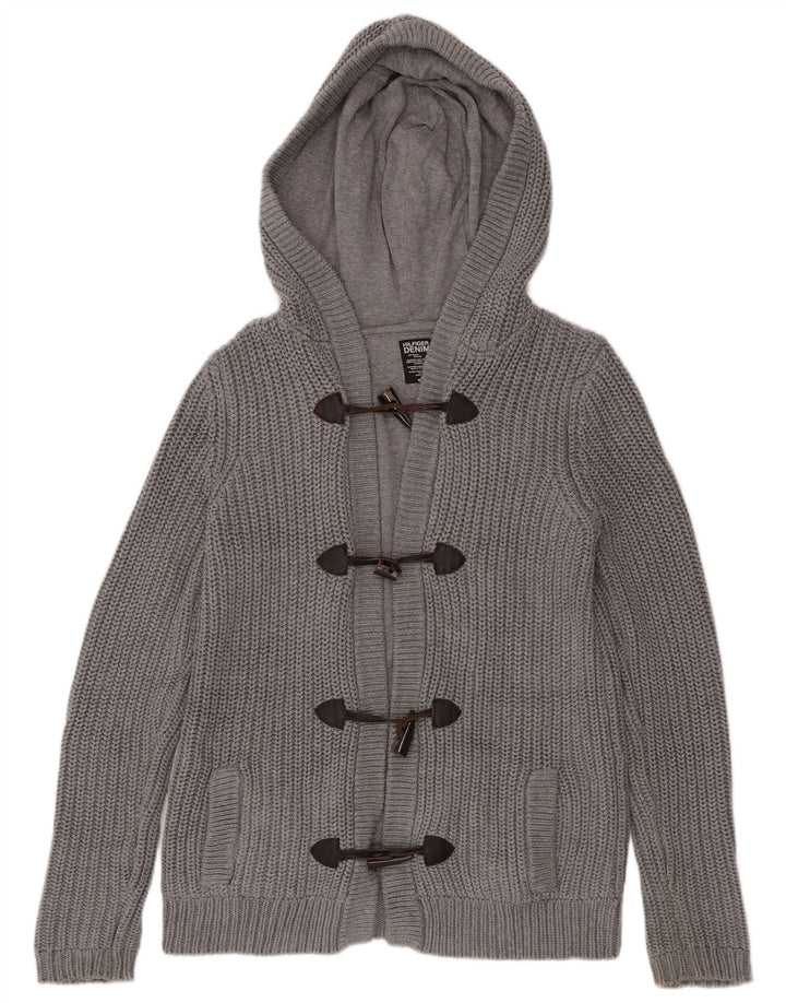 Tommy Hilfiger Suéter tipo cárdigan con capucha para hombre Algodón gris medio