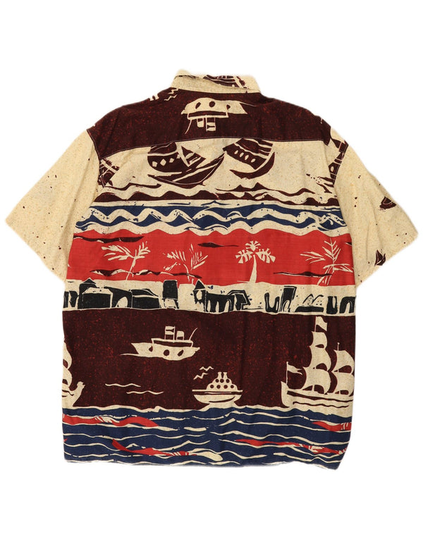 Alpenland Camisa gráfica de manga corta para hombre Talla 45 XL Multicolor