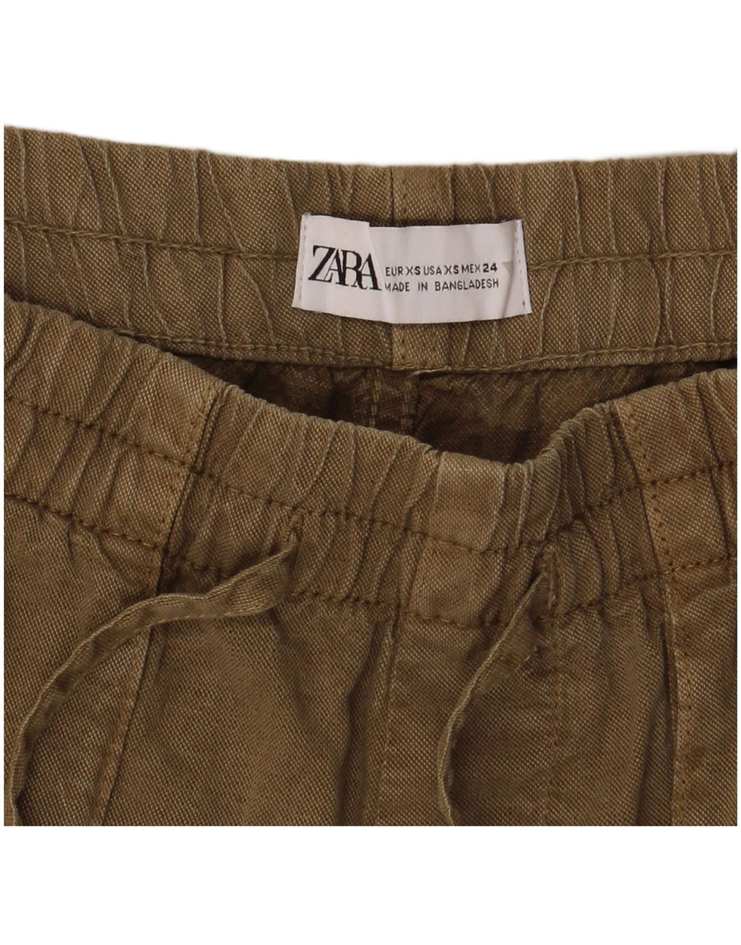Zara Mujer Shorts Casual XS W24 Caqui
