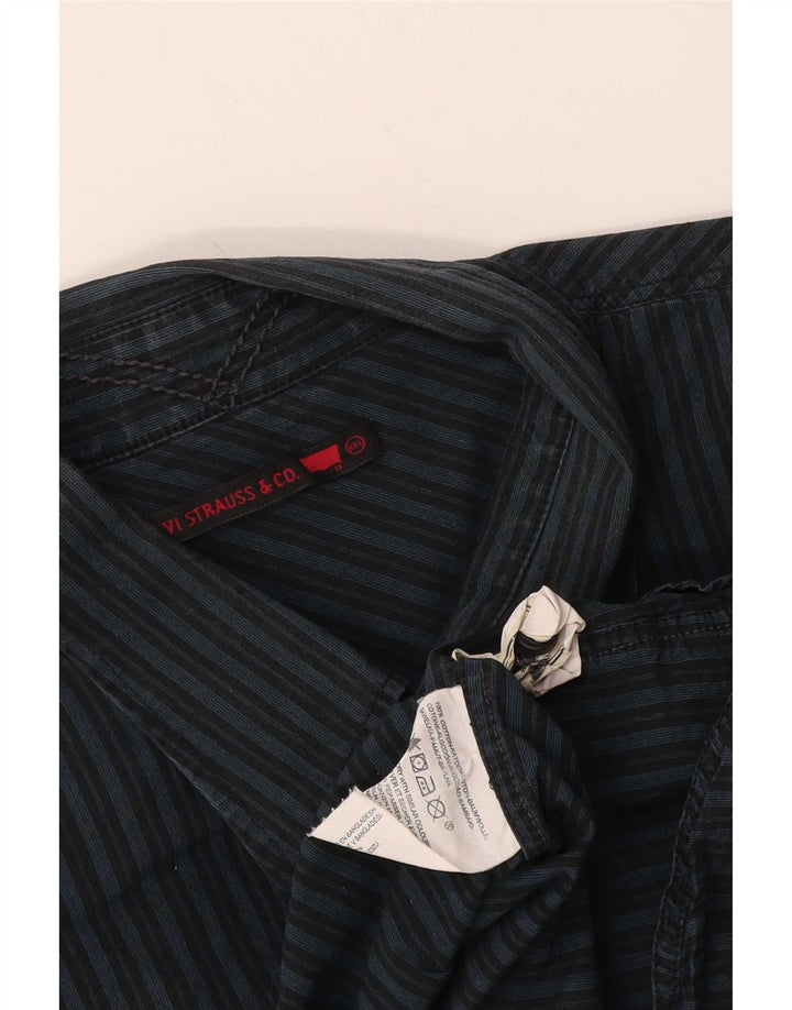 Camisa Levi's para hombre 2XL Algodón a rayas azul marino