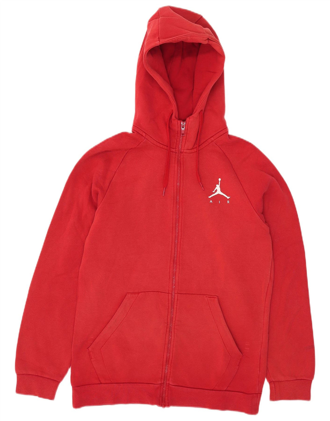 Jordan - Sudadera con capucha y cremallera para hombre, talla pequeña, algodón rojo