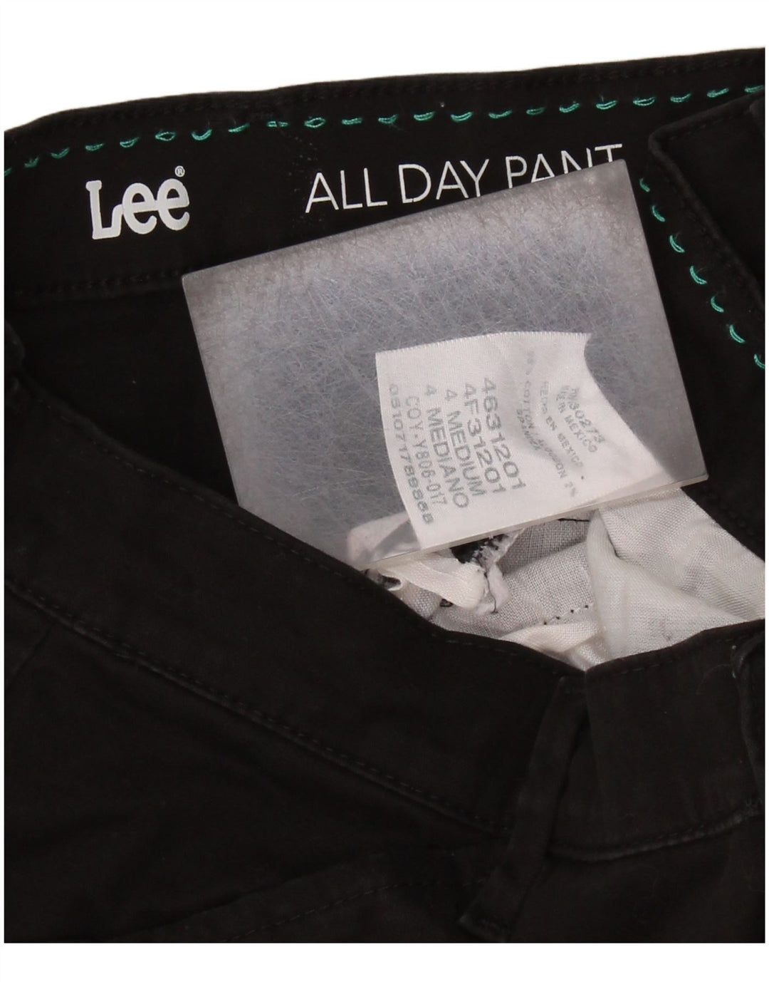 LEE Pantalones casuales rectos para mujer US 4 Small W28 L31 Algodón negro