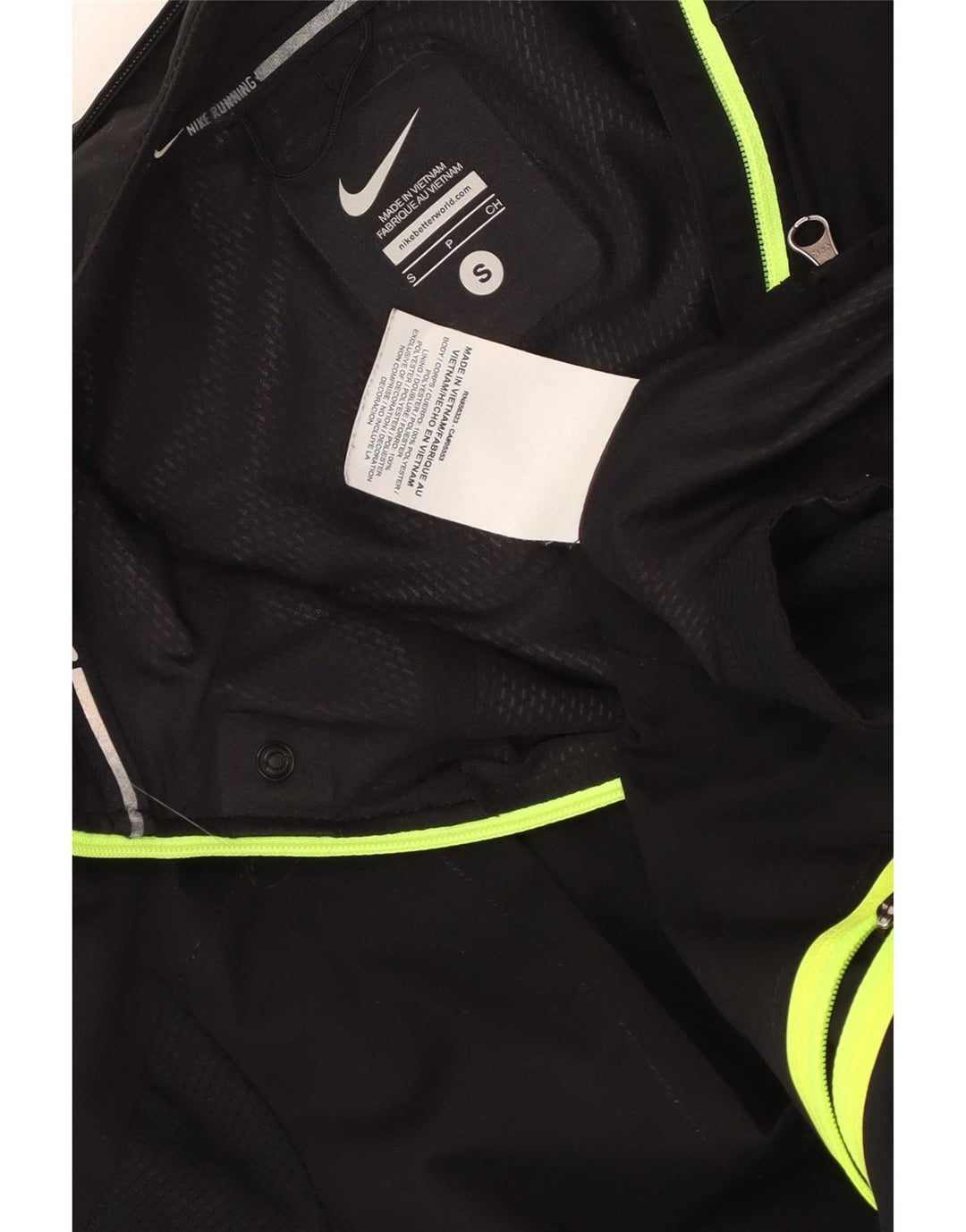 Nike Mens Chándal Top Chaqueta Pequeña Poliéster Negro