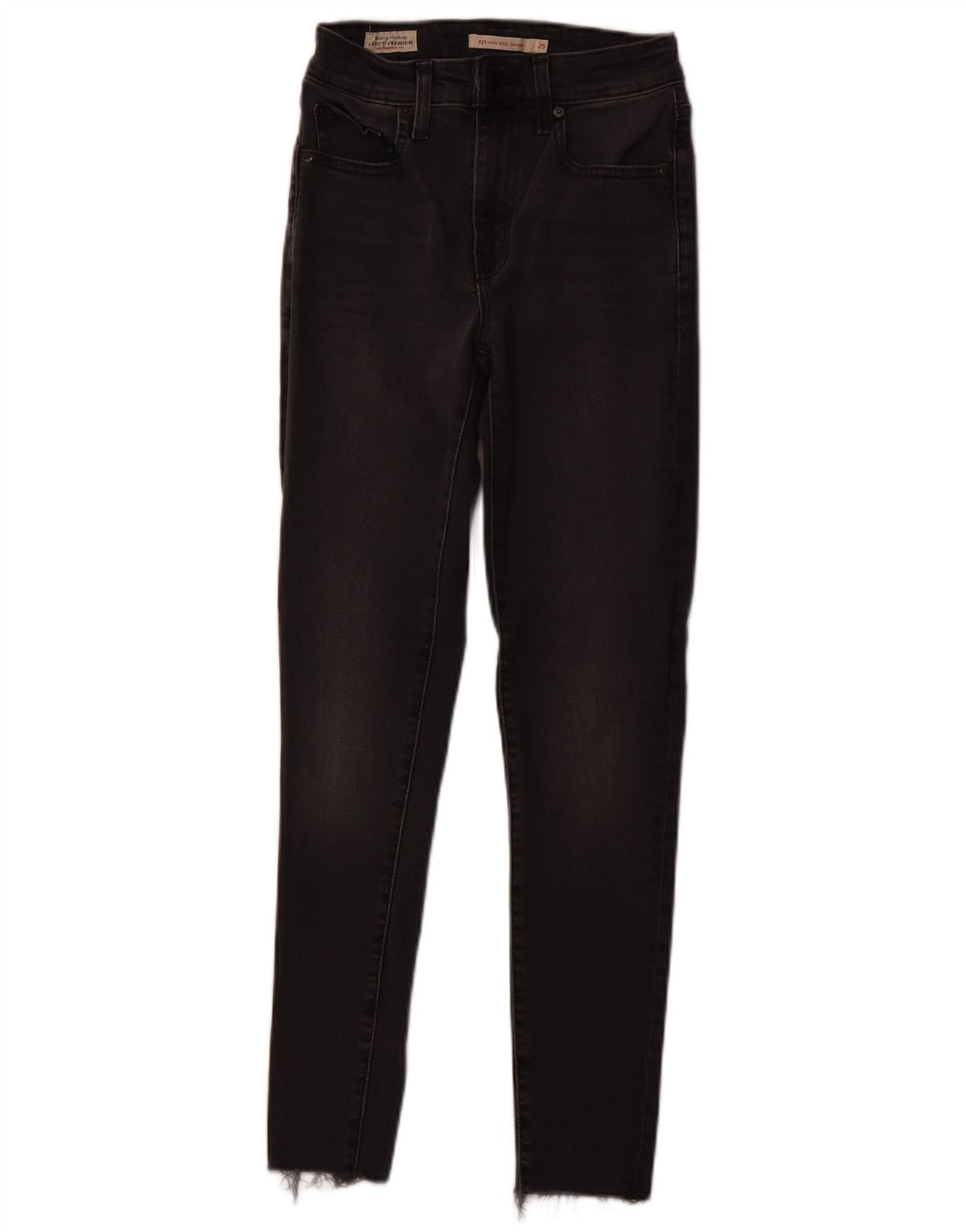 LEVI'S Vaqueros pitillo de talle alto 721 para mujer W25 L27 Negro