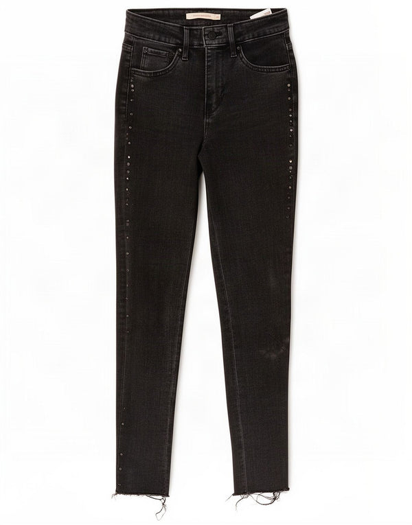 Levi's Jeans ajustados de talle alto 721 para mujer W25 L28 Algodón negro