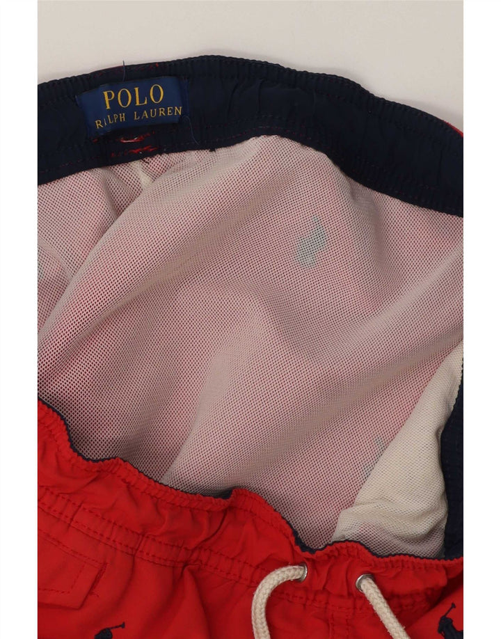 Polo Ralph Lauren Bañador con gráfico para hombre, tamaño pequeño, poliéster rojo