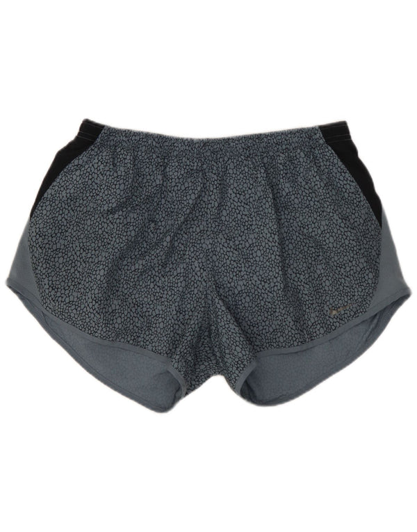 NIKE Pantalones cortos deportivos Dri Fit para mujer UK 40 Azul medio Poliéster con bloques de color