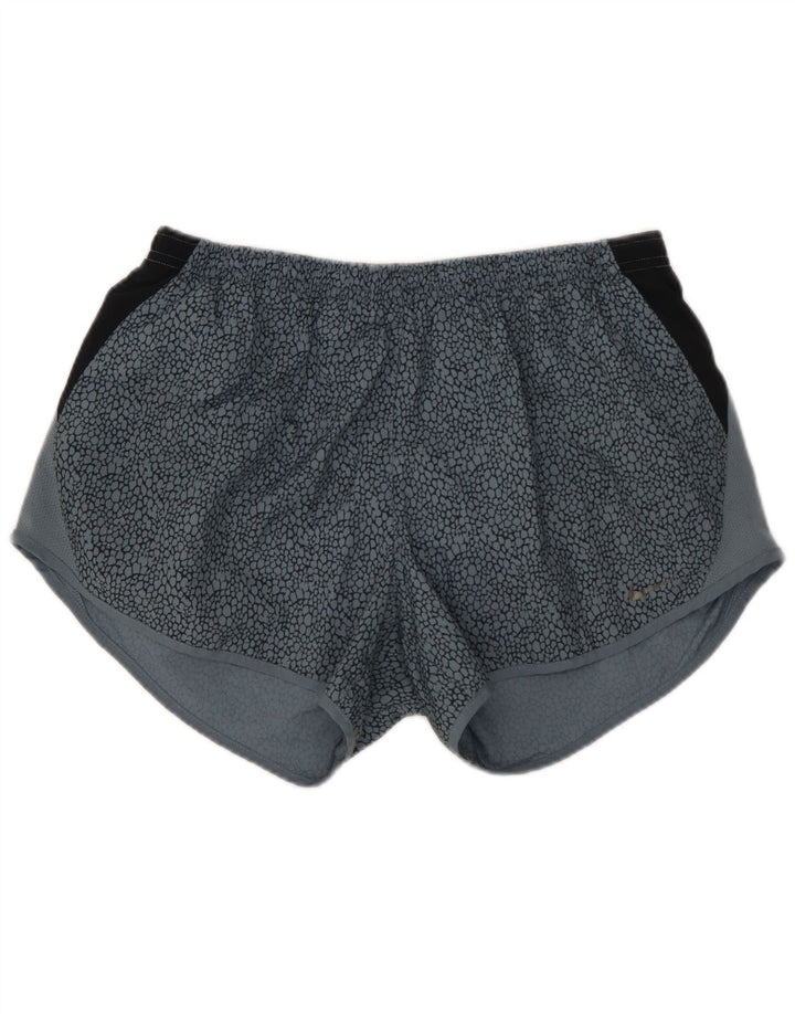 NIKE Pantalones cortos deportivos Dri Fit para mujer UK 40 Azul medio Poliéster con bloques de color