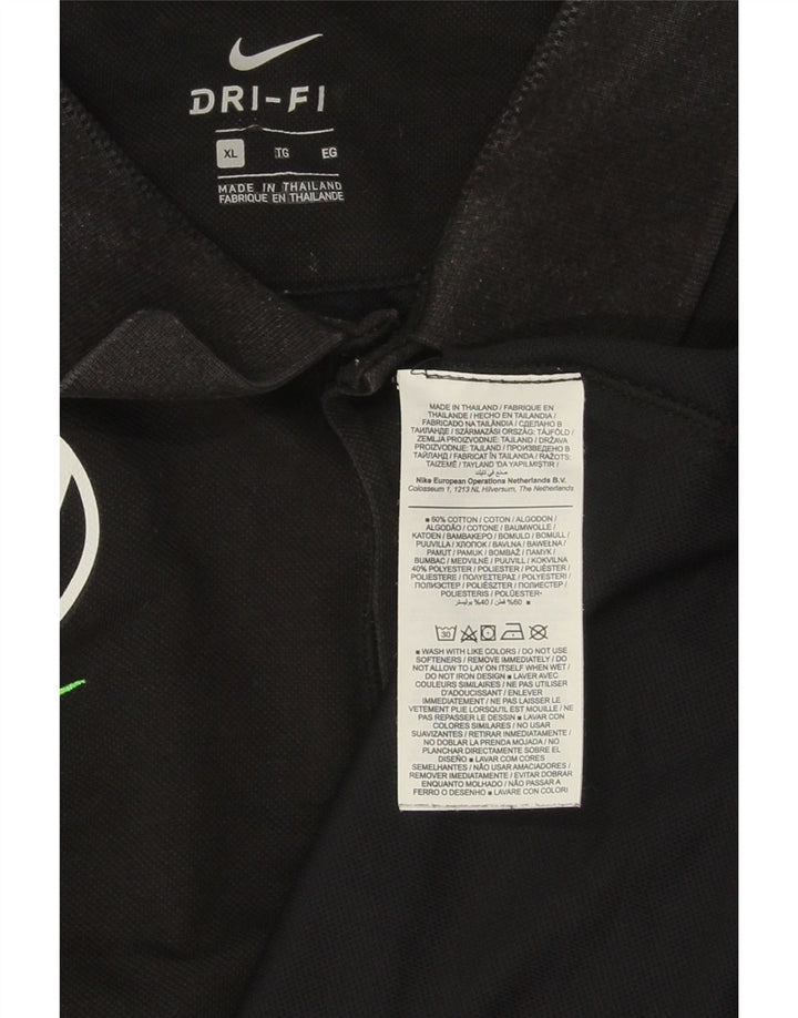 Nike Polo gráfico para hombre XL Algodón negro