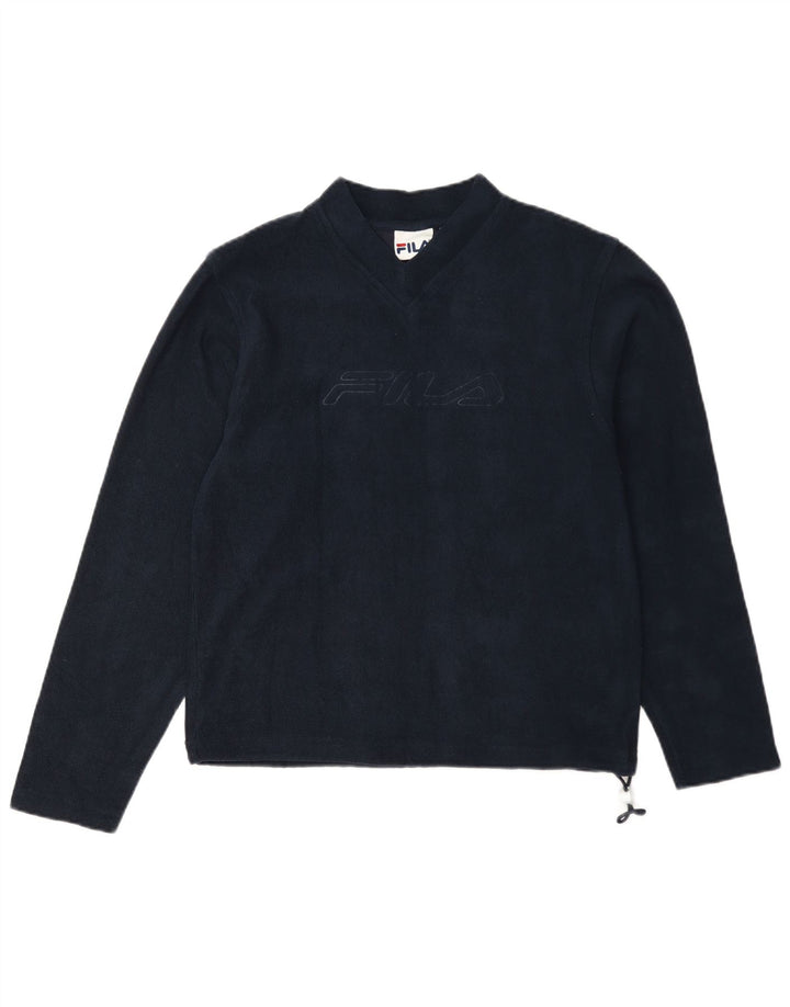 Fila Mujer Graphic Sudadera Jumper IT 42 Medio Azul Marino Algodón