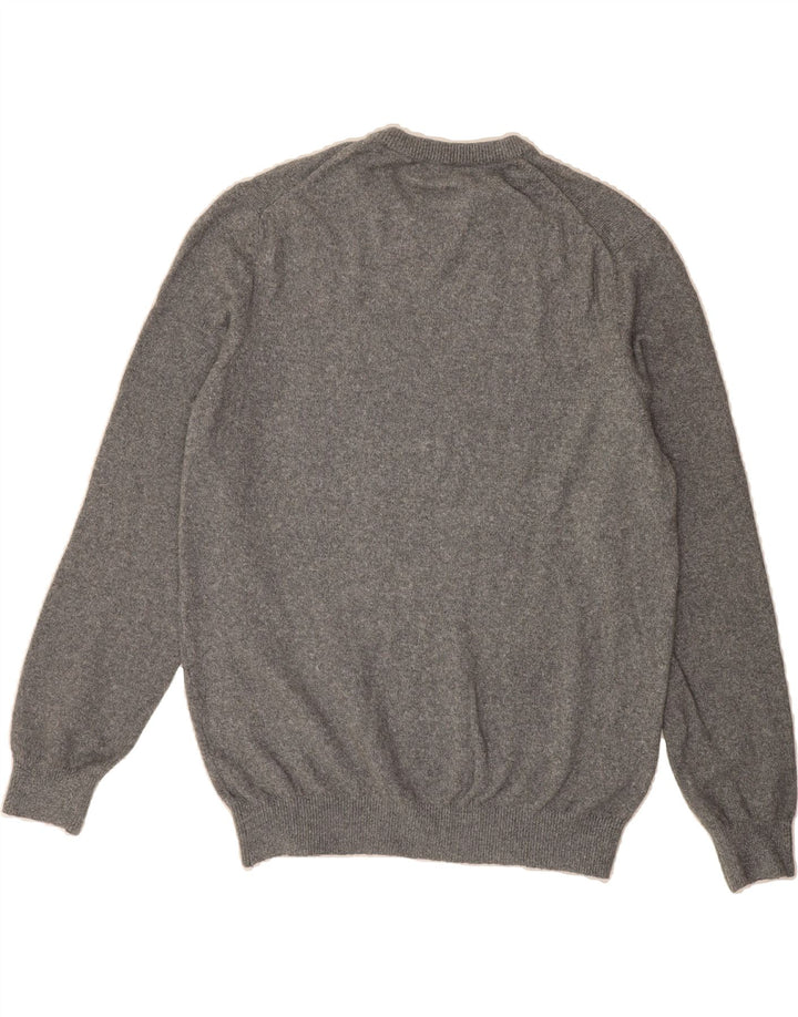 IZOD Mens Crew Neck Jumper Sweater Large Grey Cotton Vintage Izod and Second-Hand Izod from Messina Hembry 